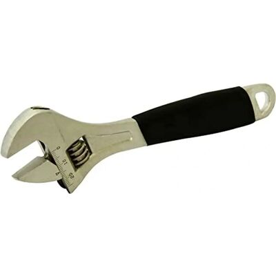Rolson 19013 Adjustable Wrench - Heavy Duty, Rubber Grip, 200mm Rolson 19013 Adjustable Wrench - Heavy Duty, Rubber Grip, 200mm