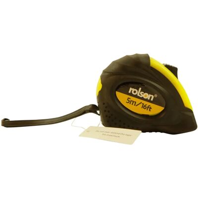Ruban mesure Rolson 50535 5m x 19mm - Résistant aux chocs, Verrouillage, Clip ceinture Ruban mesure Rolson 50535 5m x 19mm - Résistant aux chocs, Verrouillage, Clip ceinture
