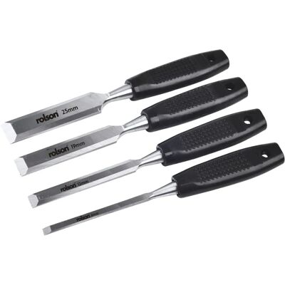 Rolson 56159 Wood Chisel Set - 4 Pieces Rolson 56159 Wood Chisel Set - 4 Pieces