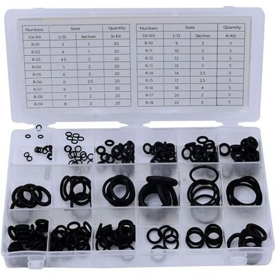 Rolson - 225 Piece O Ring Assortment - 18 maten Rolson - 225 Piece O Ring Assortment - 18 maten