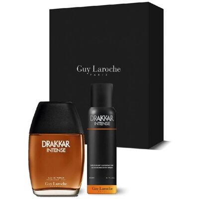 Set Guy Laroche Drakkar Intense (EdP 100ml + DS 200ml) - Publicité Set Guy Laroche Drakkar Intense (EdP 100ml + DS 200ml) - Publicité