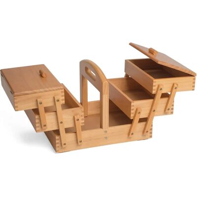 Hobby Gift Gb8450 Light Pine Wood 3 Tier Sewing Box - Sewing Box Hobby Gift Gb8450 Light Pine Wood 3 Tier Sewing Box - Sewing Box