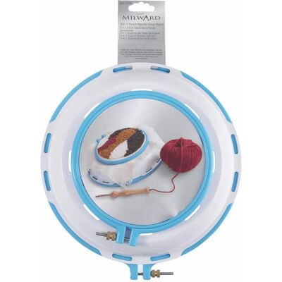 Milward Punch Needle Hoop Stand 3-in-1 - Curved, 6/9 inch, Non-slip Milward Punch Needle Hoop Stand 3-in-1 - Curved, 6/9 inch, Non-slip