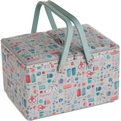Boîte à couture Hobby Gift - Double couvercle, Coton, Plateau en plastique - Publicité Boîte à couture Hobby Gift - Double couvercle, Coton, Plateau en plastique - Publicité