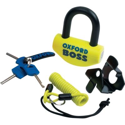 Zámek na kotouč Oxford - Žlutý - Dvojitý systém zamykání - 12,7mm Zámek na kotouč Oxford - Žlutý - Dvojitý systém zamykání - 12,7mm