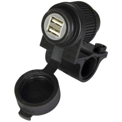 Oxford Doppel-USB-Steckdose - Wetterfester 12V Motorrad-Lader Oxford Doppel-USB-Steckdose - Wetterfester 12V Motorrad-Lader