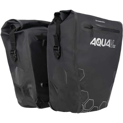 Oxford Aqua V 32 Qr Doppel-Fronttasche - Schwarz - Fahrradtasche Oxford Aqua V 32 Qr Doppel-Fronttasche - Schwarz - Fahrradtasche