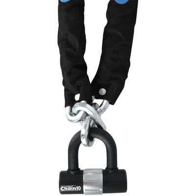 Chaîne de vélo Oxford avec cadenas - Noir 140cm x 10mm - Sécurité renforcée - Publicité Chaîne de vélo Oxford avec cadenas - Noir 140cm x 10mm - Sécurité renforcée - Publicité