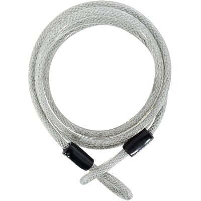 Oxford Lockmate12 - Stříbrná - 2,5m x 12mm - Kabelové zámek Oxford Lockmate12 - Stříbrná - 2,5m x 12mm - Kabelové zámek