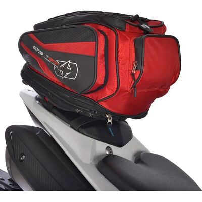 Oxford T30R Sac de Selle - Rouge - Tail Pack - Publicité Oxford T30R Sac de Selle - Rouge - Tail Pack - Publicité