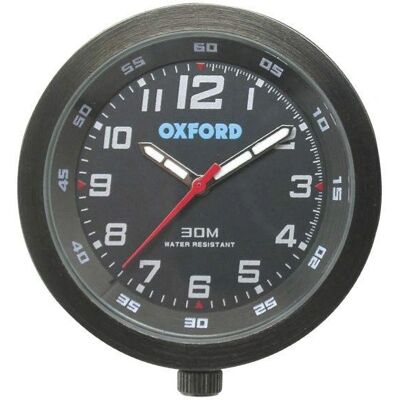 Oxford Schwarz Uhr OX559 - Analoge Motorrad-Uhr - Unisex Oxford Schwarz Uhr OX559 - Analoge Motorrad-Uhr - Unisex