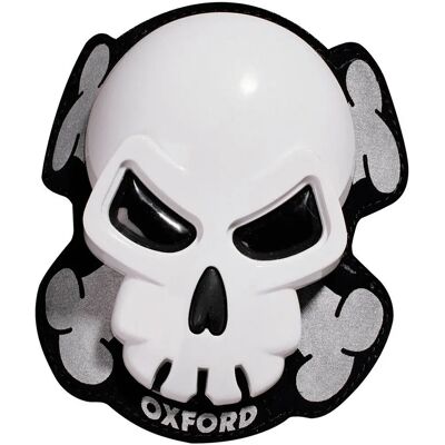 Oxford Skull Knieschleifer - Weiß - Motorradzubehör Oxford Skull Knieschleifer - Weiß - Motorradzubehör