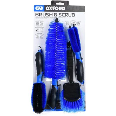 Juego de cuatro cepillos Oxford - Cepillos y esponjas para moto Juego de cuatro cepillos Oxford - Cepillos y esponjas para moto