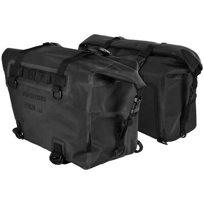 Oxford Aqua P32 Packtaschen - Wasserdichte Seitenkoffer - Schwarz - 2x16L Oxford Aqua P32 Packtaschen - Wasserdichte Seitenkoffer - Schwarz - 2x16L