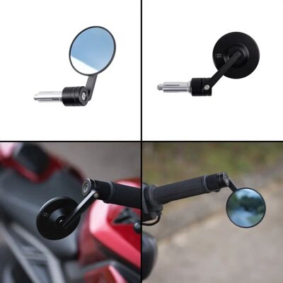Oxford Circle Motorrad-Endspiegel - Universell für Bike Scooter Schwarz Oxford Circle Motorrad-Endspiegel - Universell für Bike Scooter Schwarz