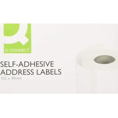 Q-CONNECT 102 x 49 mm Rouleau d'Étiquettes Adhésives d'Adresse - Étiquettes d'Adresse Q-CONNECT 102 x 49 mm Rouleau d'Étiquettes Adhésives d'Adresse - Étiquettes d'Adresse