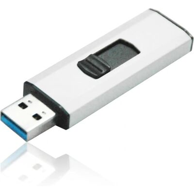 Q-CONNECT KF16375 USB Flash Drive - 128GB - Silver/Black - USB 3.0 Q-CONNECT KF16375 USB Flash Drive - 128GB - Silver/Black - USB 3.0