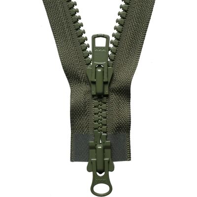 Fermeture Éclair YKK Vert Kaki à Deux Sens - Fermeture - Publicité Fermeture Éclair YKK Vert Kaki à Deux Sens - Fermeture - Publicité