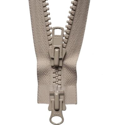 Fermeture éclair bimatière beige YKK - Fermeture - Publicité Fermeture éclair bimatière beige YKK - Fermeture - Publicité