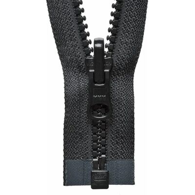 YKK Vislon Open End Reversible Chunky Zipper - Black YKK Vislon Open End Reversible Chunky Zipper - Black