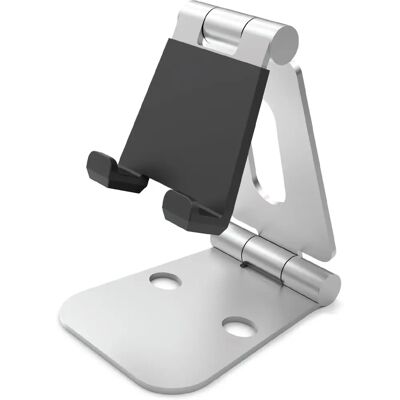 Desire2 Silber Universeller Handy/Tablet-Halter - Aktiver Rotierbarer Stand Desire2 Silber Universeller Handy/Tablet-Halter - Aktiver Rotierbarer Stand