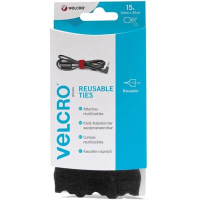 Velcro VEL-EC60466 Herbruikbare kabelbinders - Zwart Velcro VEL-EC60466 Herbruikbare kabelbinders - Zwart