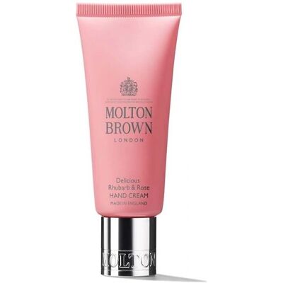 Molton Brown - Cremă de mâini cu rubarbă și trandafir - Hidratant, Vegan, 40ml Molton Brown - Cremă de mâini cu rubarbă și trandafir - Hidratant, Vegan, 40ml