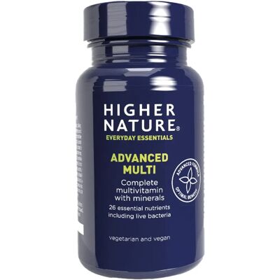 Higher Nature Advanced Multi - Plus de 26 Vitamines & Minéraux - Publicité Higher Nature Advanced Multi - Plus de 26 Vitamines & Minéraux - Publicité