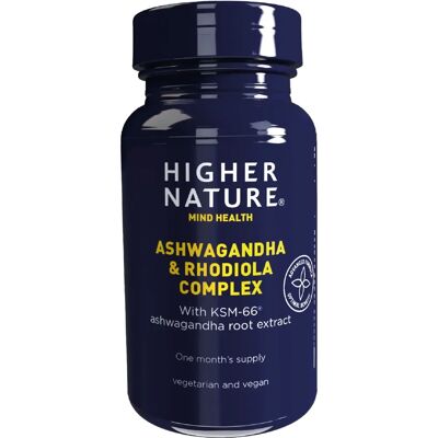Higher Nature Ashwagandha & Rhodiola Complex - 30 Capsules Higher Nature Ashwagandha & Rhodiola Complex - 30 Capsules