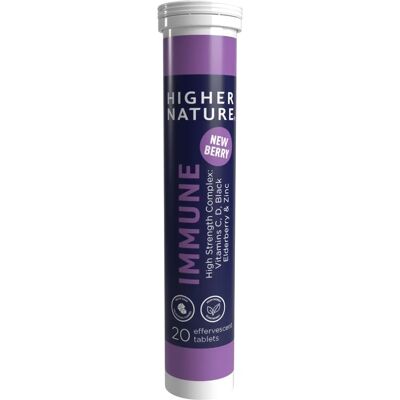Higher Nature Immune Effervescent - Berry - 20 Tablets - Vitamins & Minerals Higher Nature Immune Effervescent - Berry - 20 Tablets - Vitamins & Minerals