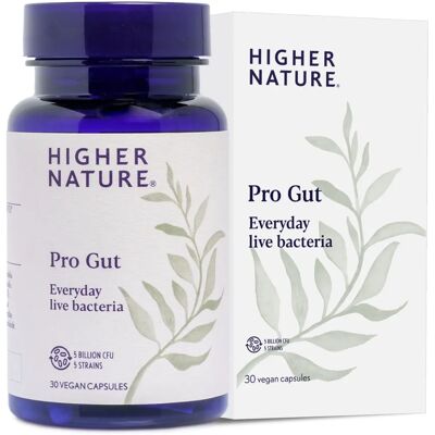 Higher Nature Pro Gut - 30 Capsules - Supports Gut Health - Vegan Higher Nature Pro Gut - 30 Capsules - Supports Gut Health - Vegan