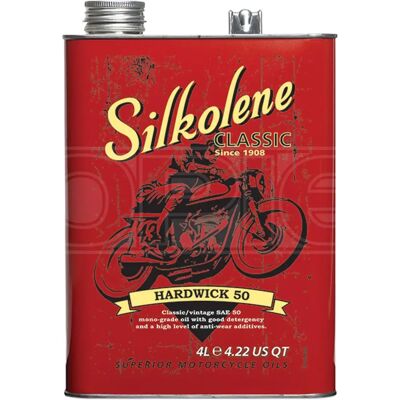 Silkolene - Hardwick Sae 50 Classic - 4 L - Huile moteur - Publicité Silkolene - Hardwick Sae 50 Classic - 4 L - Huile moteur - Publicité