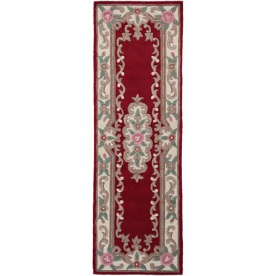 FLAIR RUGS Aubusson Wollteppich - Rot Vintagedesign FLAIR RUGS Aubusson Wollteppich - Rot Vintagedesign