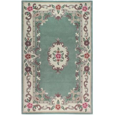 FLAIR RUGS Aubusson Wollteppich - Grün - 150x240 cm FLAIR RUGS Aubusson Wollteppich - Grün - 150x240 cm