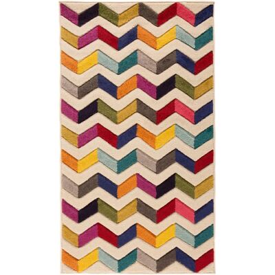 Flair Rugs Bolero Zickzack Mehrfarbiger Teppich - Für Fußbodenheizung Flair Rugs Bolero Zickzack Mehrfarbiger Teppich - Für Fußbodenheizung