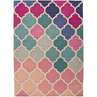 Flair Rugs Rosella Wollteppich - Hoch-Tief-Effekt, 80x150cm Flair Rugs Rosella Wollteppich - Hoch-Tief-Effekt, 80x150cm