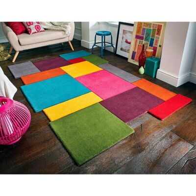 FLAIR RUGS Abstract Collage Teppich - Patchwork rechteckig 120x180cm FLAIR RUGS Abstract Collage Teppich - Patchwork rechteckig 120x180cm