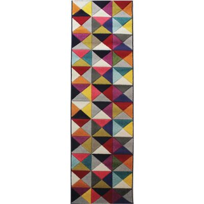 FLAIR RUGS Samba Teppich - Bunt, 66x230cm, 10mm, Handgeschnitzt FLAIR RUGS Samba Teppich - Bunt, 66x230cm, 10mm, Handgeschnitzt