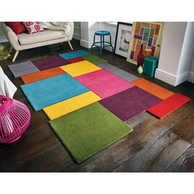 FLAIR RUGS Abstract Collage Wollteppich - Rechteck, Bunt, 200x290cm FLAIR RUGS Abstract Collage Wollteppich - Rechteck, Bunt, 200x290cm