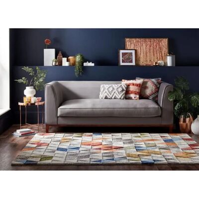 FLAIR RUGS Amari - Bunt Wollteppich, Hoch-Tief, 160x230cm FLAIR RUGS Amari - Bunt Wollteppich, Hoch-Tief, 160x230cm
