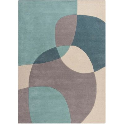 Alfombra de Lana FLAIR RUGS Glow - Rectangular 160x230cm, Azul - Alfombra Alfombra de Lana FLAIR RUGS Glow - Rectangular 160x230cm, Azul - Alfombra