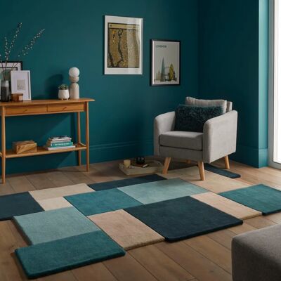 FLAIR RUGS Abstrakter Collage Wollteppich - Teppich FLAIR RUGS Abstrakter Collage Wollteppich - Teppich