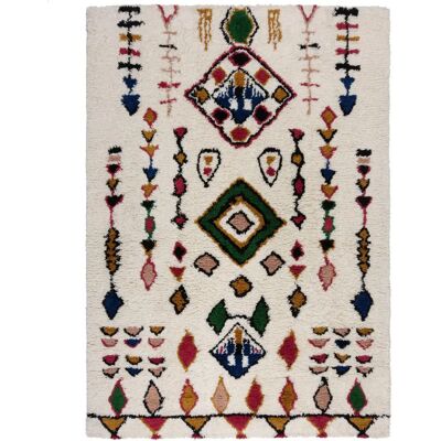 FLAIR RUGS Fes Shaggy Wollteppich - Rechteckig, Bunt, 120x170 cm FLAIR RUGS Fes Shaggy Wollteppich - Rechteckig, Bunt, 120x170 cm