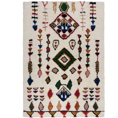 FLAIR RUGS Fes Shaggy Wollteppich - 200x290cm, Bunt, Handgefertigt FLAIR RUGS Fes Shaggy Wollteppich - 200x290cm, Bunt, Handgefertigt
