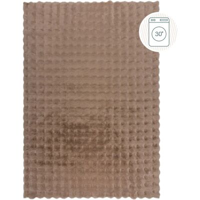 FLAIR RUGS Waffel Faux Fur Teppich - Hochflor Taupe FLAIR RUGS Waffel Faux Fur Teppich - Hochflor Taupe