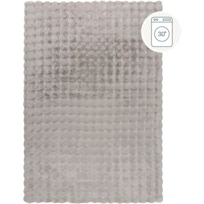 FLAIR RUGS Hochflor-Teppich Waffle Faux Fur - Waschbar, Grau FLAIR RUGS Hochflor-Teppich Waffle Faux Fur - Waschbar, Grau