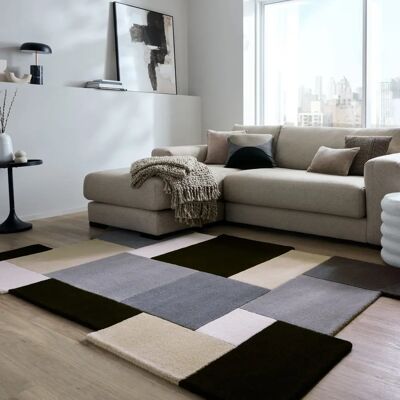 FLAIR RUGS - Abstract Collage - Mono - 120x180 cm - Teppich FLAIR RUGS - Abstract Collage - Mono - 120x180 cm - Teppich