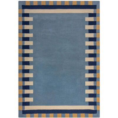 Flair Rugs - Kai Wool Border - blau - 160x230 - Rug Flair Rugs - Kai Wool Border - blau - 160x230 - Rug