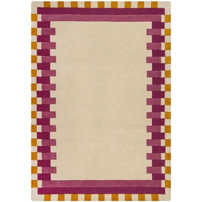 Kai - Wool Border Läufer - Rosa - 160x230 cm - Rug Kai - Wool Border Läufer - Rosa - 160x230 cm - Rug