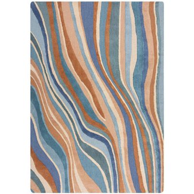 FLAIR RUGS - Abstract Flow - modrá - 160x230cm - Wool Rug FLAIR RUGS - Abstract Flow - modrá - 160x230cm - Wool Rug